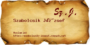 Szabolcsik József névjegykártya