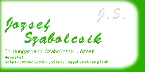jozsef szabolcsik business card